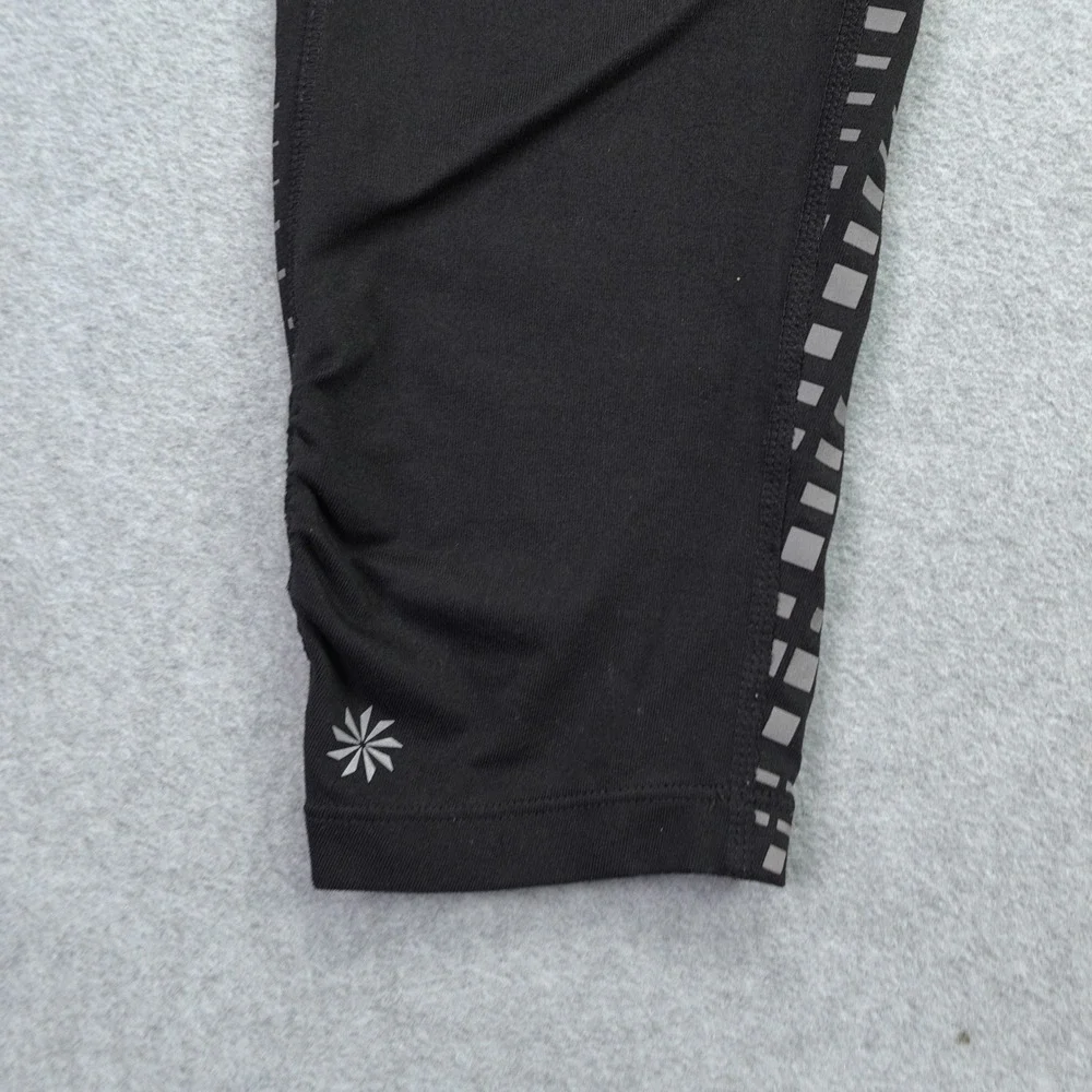 Athleta Leggings Womens XL Black Be Free Tight Reflective Running‎ Pockets